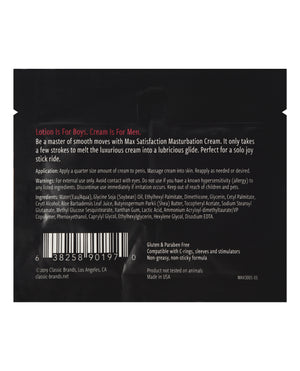 Max 4 Men Max Satisfaction Masturbation Cream Foil - 6 ml Pack of 24