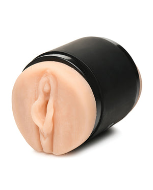 Mistress Curve Toys Mistress Double Shot Mini Masturbator Mouth &amp; Pussy - Light - Image 3