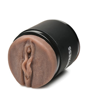 Mistress Curve Toys Mistress Double Shot Mini Masturbator Mouth &amp; Pussy - Dark - Image 3