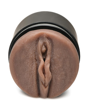 Mistress Curve Toys Mistress Double Shot Mini Masturbator Mouth &amp; Pussy - Dark - Image 4
