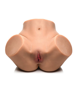 Mistress Curve Toys Mistress Vibrating &amp; Squeezing Pussy &amp; Ass Masturbator - Light - Image 4