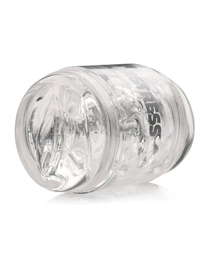 Curve Toys Mistress Double Shot Mini Masturbator Mouth & Pussy - Clear - Image 3
