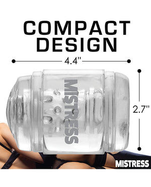 Curve Toys Mistress Double Shot Pussy & Ass Mini Masturbator - Clear - Image 5