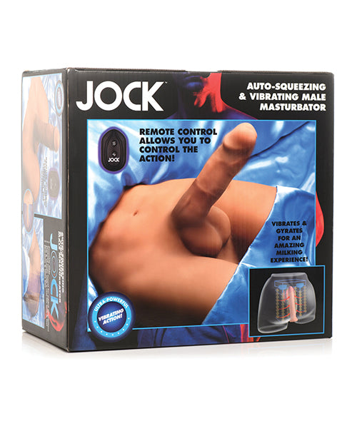 Jock Curve Toys Jock Vibrating &amp; Squeezing Male Masturbator w/Poseable Dildo