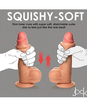 Jock Curve Toys Jock Real Skin Silicone 8" Dildo w/Balls - Image 4