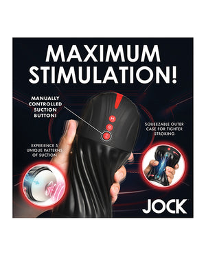 Jock Curve Toys Jock Sucking &amp; Vibrating Masturbator - Black - Image 5