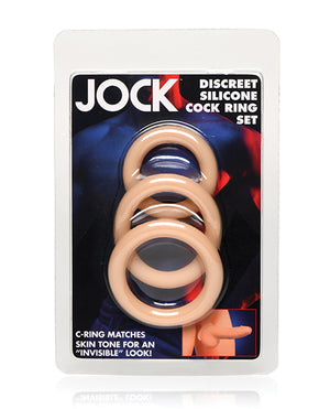 Curve Curve Toys Jock Silicone Cock Ring Set of 3 - Light - Image 5