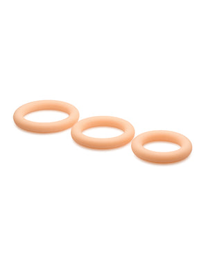 Curve Curve Toys Jock Silicone Cock Ring Set of 3 - Light