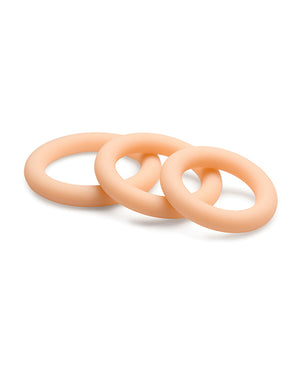 Curve Curve Toys Jock Silicone Cock Ring Set of 3 - Light - Image 3