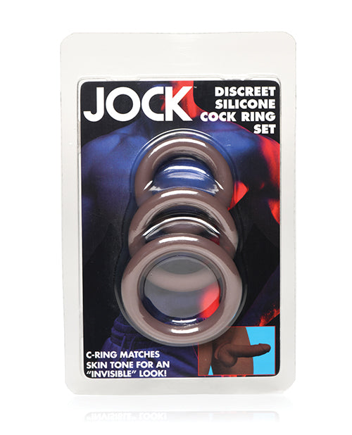 Jock Curve Toys Jock Silicone Cock Ring Set of 3 - Dark - Image 2
