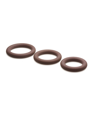 Jock Curve Toys Jock Silicone Cock Ring Set of 3 - Dark