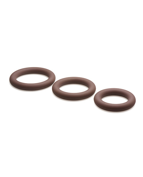 Jock Curve Toys Jock Silicone Cock Ring Set of 3 - Dark