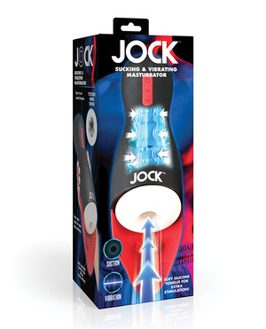 Jock Curve Toys Jock Sucking &amp; Vibrating Masturbator - Black/Red