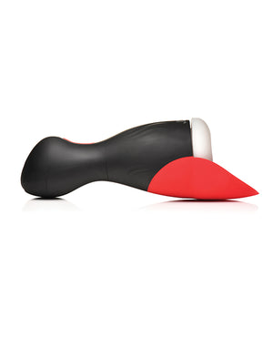 Jock Curve Toys Jock Sucking &amp; Vibrating Masturbator - Black/Red - Image 3