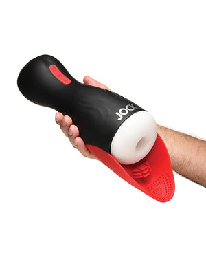 Jock Curve Toys Jock Sucking &amp; Vibrating Masturbator - Black/Red - Image 5