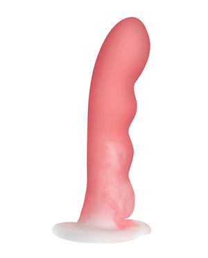 Simply Sweet Curve Toys Simply Sweet 7" Wavy Silicone Dildo - Pink/White - Image 2