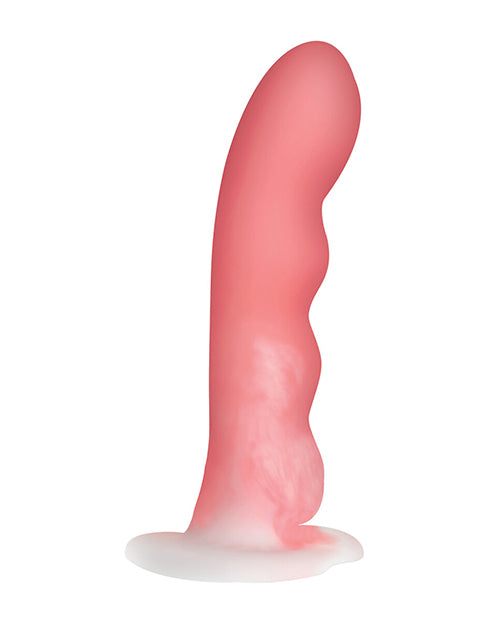 Simply Sweet Curve Toys Simply Sweet 7" Wavy Silicone Dildo - Pink/White - Image 2