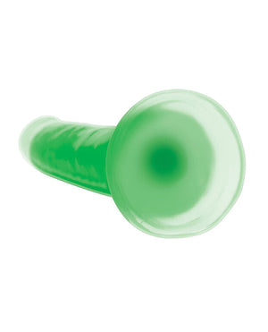 Lollicock Curve Toys Lollicock 7" Glow In The Dark Silicone Dildo - Green - Image 5