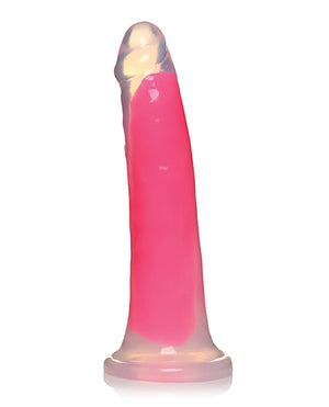 Lollicock Curve Toys Lollicock 7" Glow In The Dark Silicone Dildo - Pink - Image 3