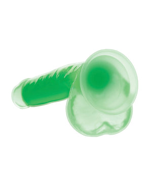 Lollicock Curve Toys Lollicock 7" Glow In The Dark Silicone Dildo w/Balls - Green - Image 5
