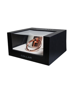 Pleasure Collection Adjustable Collar - White/Rose Gold