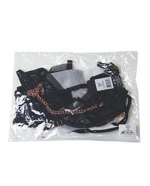Coquette Pleasure Collection Pleasure Collection Feline Fatale Bra &amp; G-String 2 pc Set - Black QN - Image 5