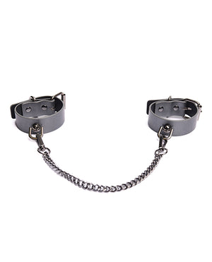 Coquette Pleasure Collection Pleasure Collection Gunmetal Glam Cuffs w/Removable Chain - Image 2