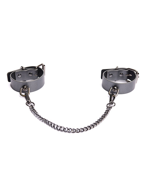 Coquette Pleasure Collection Pleasure Collection Gunmetal Glam Cuffs w/Removable Chain - Image 2