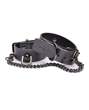 Coquette Pleasure Collection Pleasure Collection Gunmetal Glam Cuffs w/Removable Chain - Image 3