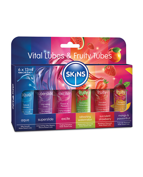 Creative Conceptions Skins Vital Lubes &amp; Fruity Tubes - 12 ml Tubes Pack of 6