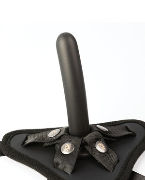 Sei Mio Perfectly Pegged Beginners Strap-On Harness & 5" Dildo - Black - Image 4