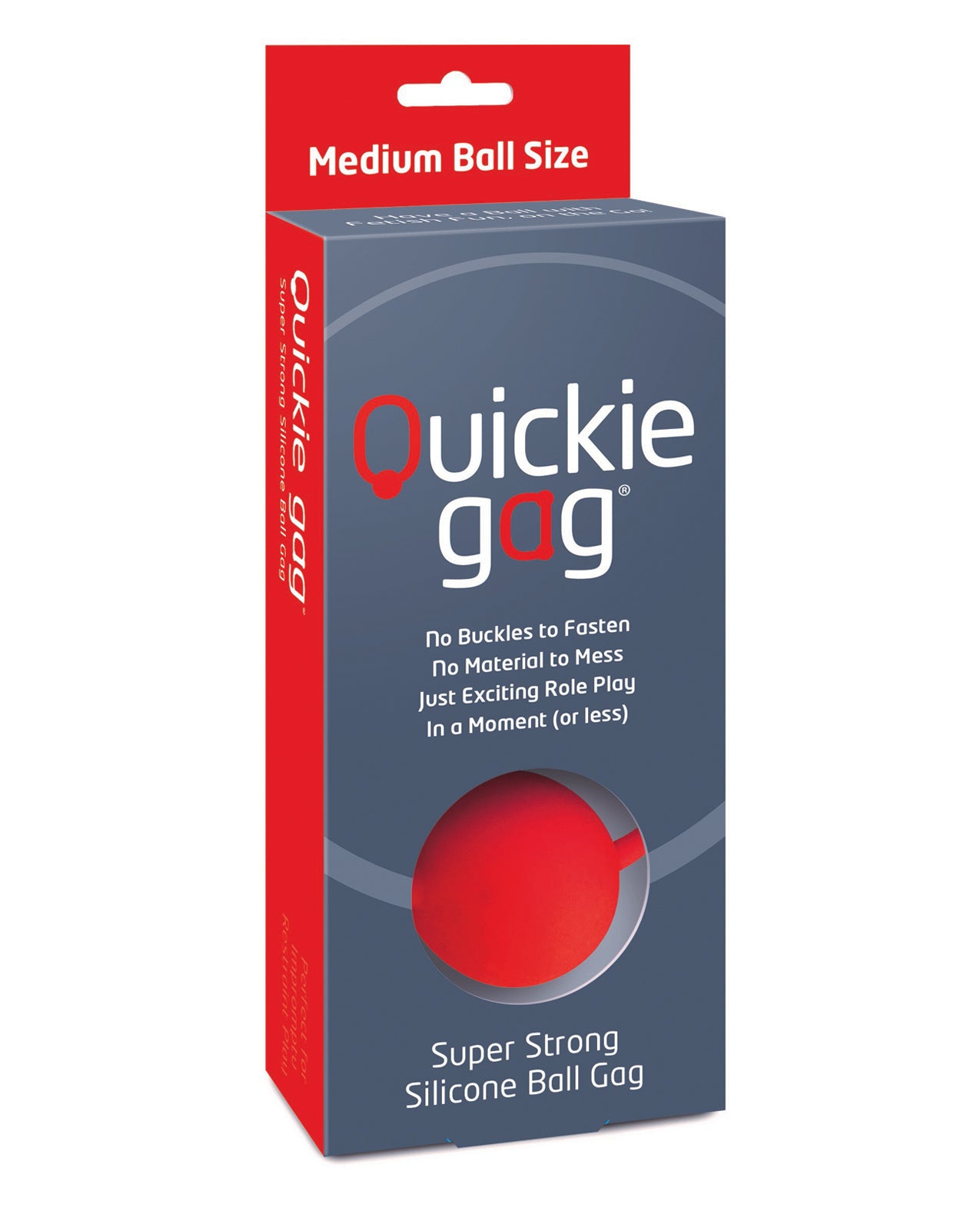 Quickie Gag Quickie Ball Gag Medium - Red