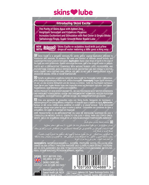 Creative Conceptions Skins Excite Water Based Lubricant - 4.4 oz
