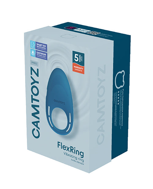Savage Me Camtoyz Pro FlexRing Vibrating Cock Ring - Blue - Image 2