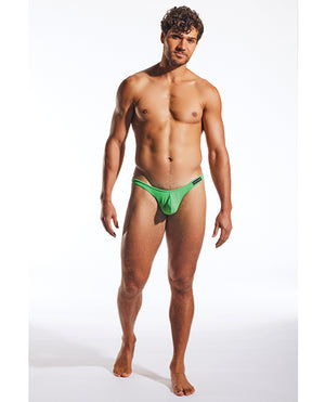 Cocksox Enhancing Pouch Thong - Palm Leaf Green SM - Image 4