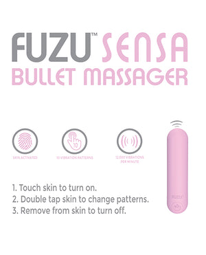 Fuzu Fuzu Sensa Activated Rechargeable Bullet Massager - Pastel Pink - Image 3