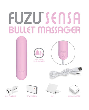 Fuzu Fuzu Sensa Activated Rechargeable Bullet Massager - Pastel Pink - Image 4