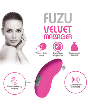 Fuzu Fuzu Velvet Massager - Neon Pink - Image 3