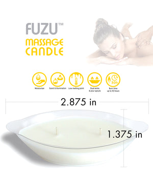 Fuzu Fuzu Massage Candle - 4 oz Fiji Dates &amp; Lemon Peel - Image 3