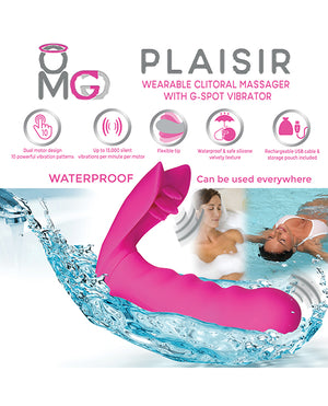 OMG - Deeva OMG Plaisir Wearable Clitoral Massager w/G-Spot Vibrator - Pink - Image 4