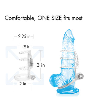 Doctor Love Doctor Love's Zinger Dual Vibrating Cock Cage - Clear