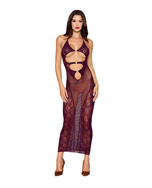 Black Diamond Seamless Gown w/Removable Shrug 2 pc Set - Cherry Lacquer O/S - Image 2