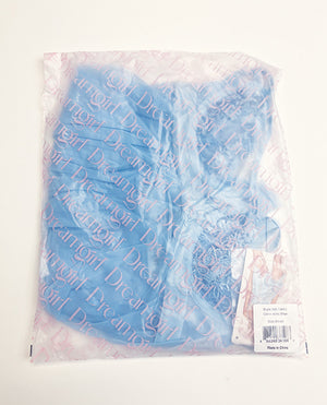 Dreamgirl Floral Embroidered Lace and Stretch Mesh Babydoll w/G-String 2 pc Set - Arctic Blue XL - Image 2