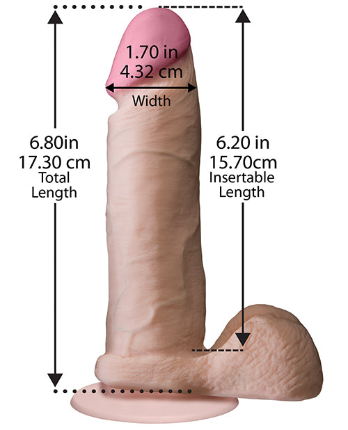 UR3 Realistic 6" ULTRASKYN Cock w/Balls - White
