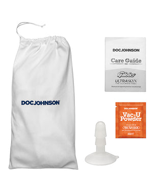 UR3 Realistic 8" ULTRASKYN Cock w/Balls - White - Image 3