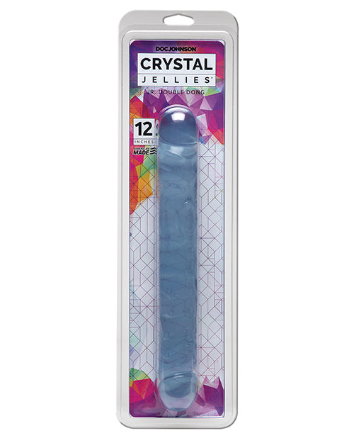 Crystal Jellies Crystal Jellies 12" Jr. Double Dong - Clear - Image 2