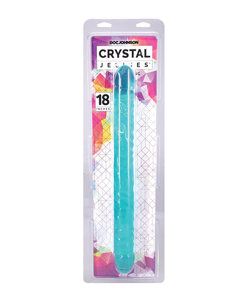 Crystal Jellies 18" Double Dong - Teal
