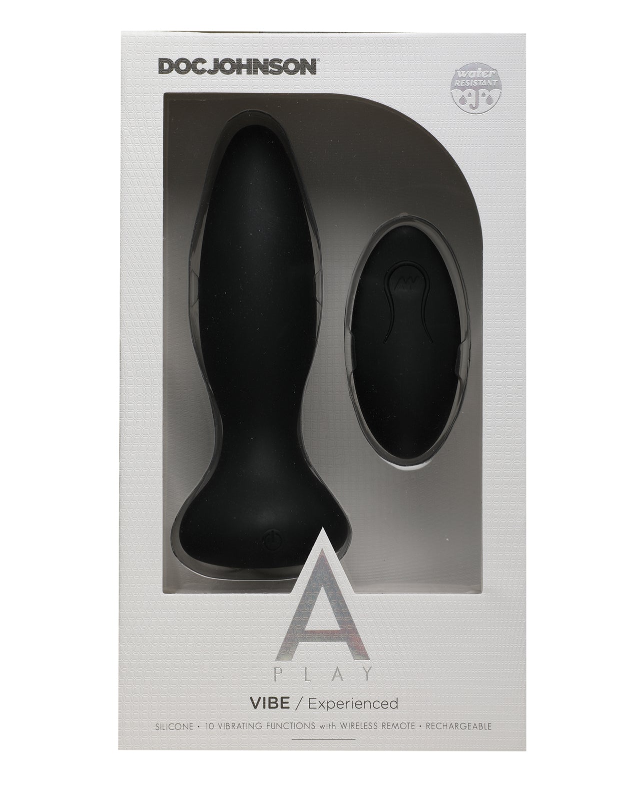 A-Play A Play Rechargeable Silicone Experienced Anal Plug w/Remote - Black