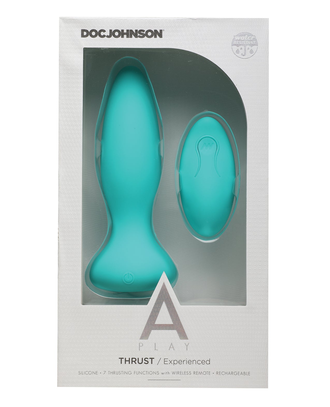 A-Play A Play Thrust Experienced Rechargeable Silicone Anal Plug w/Remote - Teal