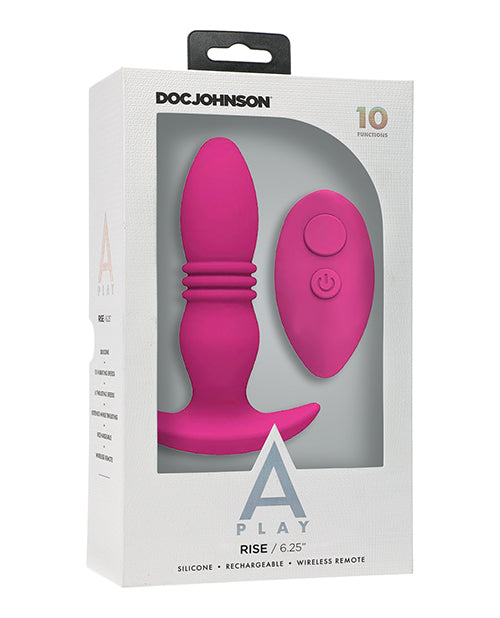 A-Play A Play Rise Rechargeable Silicone Anal Plug w/Remote - Pink - Image 2